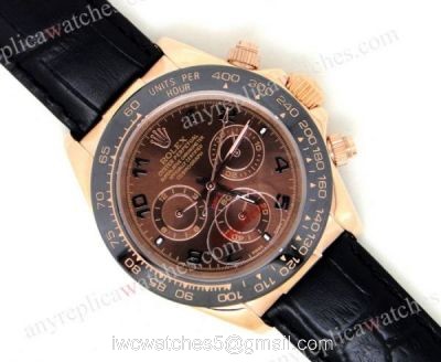 Replica Rolex Daytona Watch Rose Gold Case / Chocolate Dial / Black Ceramic Bezel 1