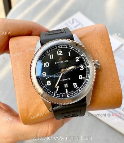 Vintage Style Breitling Premier Automatic Watch Black Dial 1