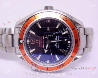 Replica Omega Watches Seamaster Planet Ocean 007 Watch with Orange Bezel 1