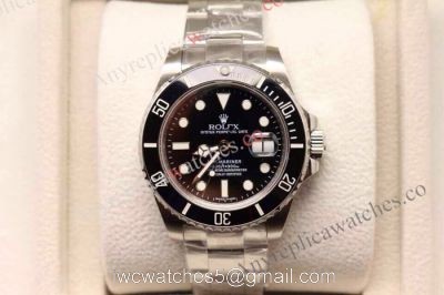 SWISS ETA 2836 MOVEMENT ROLEX SUBMARINER CERAMIC BLACK WATCH 1