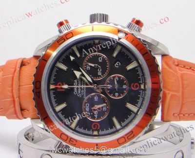 Omega Seamaster Co-Axial Omega Planet Ocean Replica Orange Chronograph Watch 1