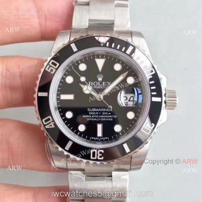 Upgraded Noob Factory 3135 Replica Submariner Watch SS Black Dial 1