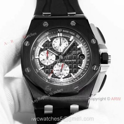 Solid Black AP Royal Oak Offshore 44mm Mens watch Audemars Piguet Knock off Wholesale 1