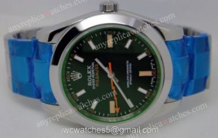 Replica Rolex Milgauss Watch SS w/ Green Crystal Men Watch 40MM 1