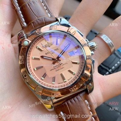 Wholesale Copy Breitling Chronomat 01 Rose Gold Dial Watches 1