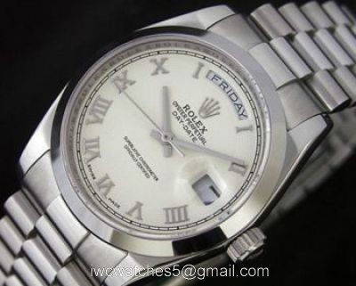 Rolex Daydate II Large size Roman Face Smooth Bezel Copy Watch A+ 1
