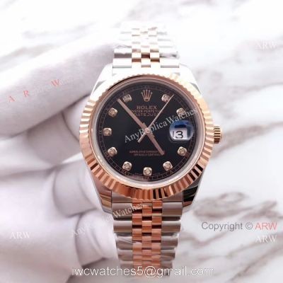 (EW) Rolex Datejust II 41mm 3255 Black Diamond Face Watch Best AAA Replica Watches China?Dealer 1