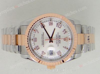 Rolex Datejust Replica Watch 2-T Rose Gold President Band/ Arabic Face 1