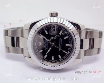Copy Rolex Datejust President Watch Band With Black Face Midsize Watch 31mm 1