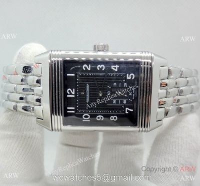 New Copy Jaeger-LeCoultre Reverso Duoface Automatic watch SS Black Dial 1