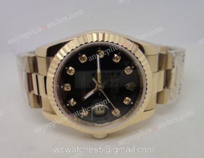 Rolex All Gold President Diamond Markers Mens Watch 1