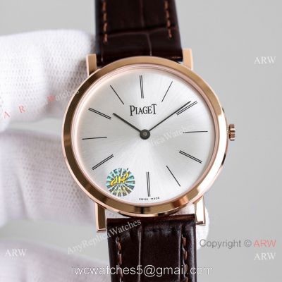 AAA Grade Swiss Replica Piaget Altiplano Watch Rose Gold Silver Dial 1