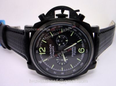 Replica Panerai Regatta Flyback Watch Black Case 44mm 1