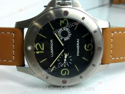 Panerai Egiziano Replica Watch Stainless Steel Brown Strap 47mm 1