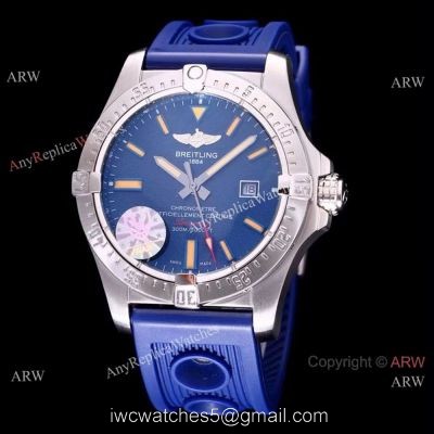 2018 New Breitling Avenger Blackbird Replica Watch Blue Band w Blue Face 1