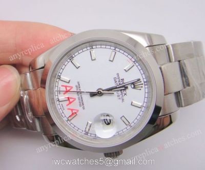 Rolex Oyster Band Silver Face Datejust Replica Watch 1