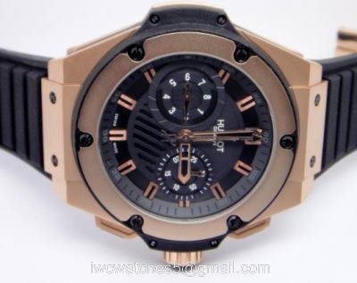 Hublot KING POWER GOLD 48mm Bezel in Red Gold and Black Rubber 1
