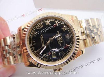 Replica Rolex Yellow Gold Jubilee Datejust Mens Watch 1