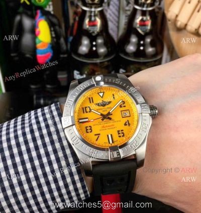 Fake Breitling Avenger II Seawolf Yellow Dial Watch For Sale 1