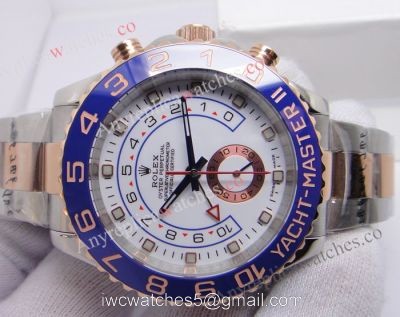 2-Tone Rose Gold Rolex Yacht-Master II Watch Blue Ceramic w/ Countdown Function 1