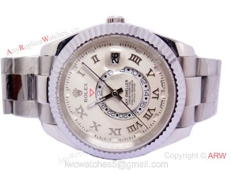 Rolex Sky-Dweller 326939w 42mm SS Cream Face w/ Working Time Zone 1