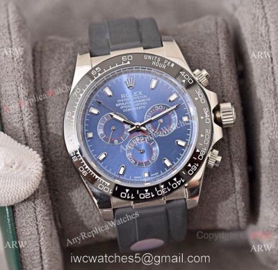Best Quality Rolex Daytona Blue Dial Replica Watch Rolex Daytona Rubber Strap 1
