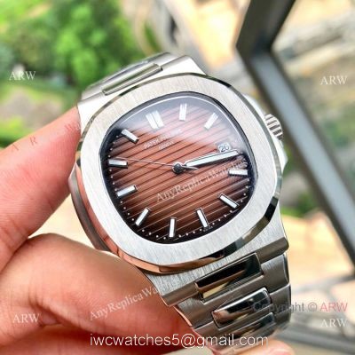 Stainless Steel Brown Dial Patek Philippe Nautilus Copy Watches 40mm 1