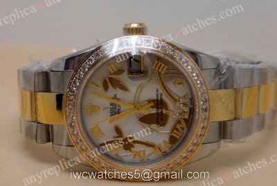 ROLEX DIAMOND BEZEL REPLICA DATEJUST SPECIAL EDITION WHITE FACE WATCH 1