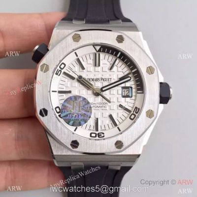 Swiss Audemars Piguet Royal Oak Offshore 3120 SS White Dial Watch Copy 1