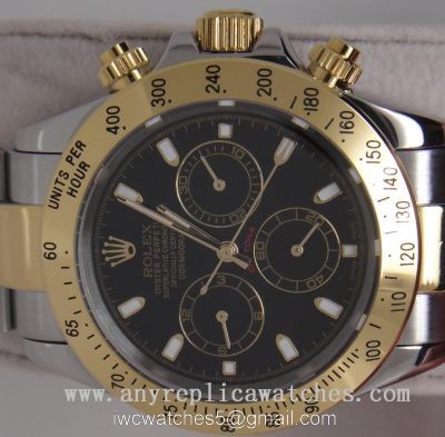 High Quality Rolex Daytona Watch 2-Tone Black Face 40mm 1