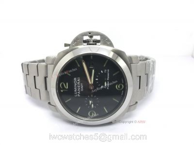 Luminor Panerai GMT Stainless Steel 72 Power Reserve Movement 44mm Watch 1