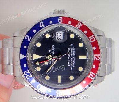 Replica Rolex Vintage GMT-Master Red/blue Bezel Swiss Grade ETA2836 1