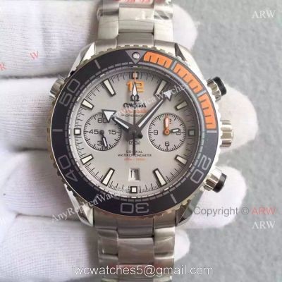 (OM)Swiss Copy Omega Seamaster 600m Planet Ocean Master Gray Chronograph Watch 1