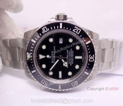 NEW UPGRADED Replica Rolex Sea-Dweller 4000m SS Watch Black Ceramic Bezel 1