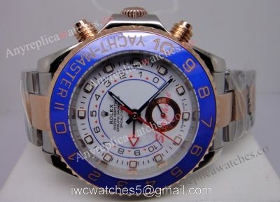 Rolex Yacht-Master II Replica: 2-Tone Rose Gold Blue Ceramic Bezel 44mm 1