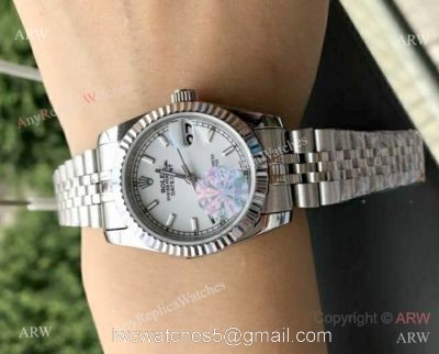 Copy Rolex Datejust 31mm Medium watch Stainless Steel Jubilee White Dial 1