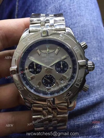 Breitling Chronomat B01 Stainless Steel Replica Watch Gray Dial 1