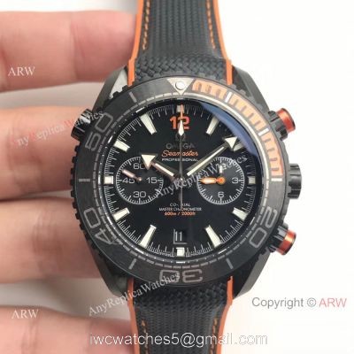 (OM)Replica Omega Seamaster Planet Ocean 600m Master Watch Black Case 1
