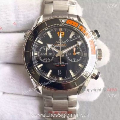 (OM)Swiss Replica Omega Seamaster 600m Master Black Orange Bezel Watch 1