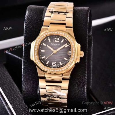 Swiss Quality Patek Philippe Nautilus Womens Watch Gold and Diamond 1