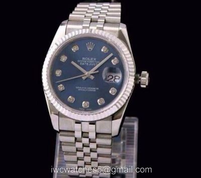 ROLEX DATEJUST SWISS ETA3135 WATCH BLUE DIAMOND FACE 1