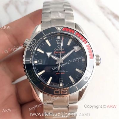 Swiss Replica Omega Seamaster Planet Ocean 600m Diver Men Watch Dark Blue Red Bezel 1