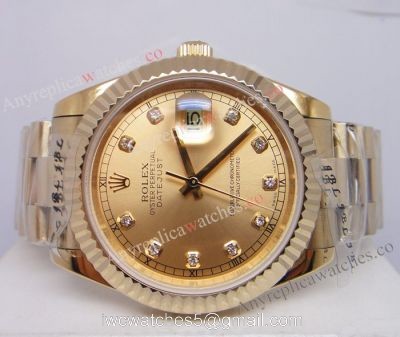 Rolex Datejust II Watch / AAA Grade / All Gold President / Buy Replica 1