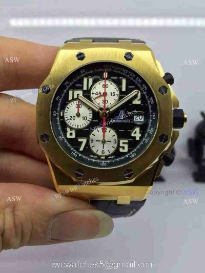 Swiss Audemars Piguet Royal Oak Offshore Monte Napoleone Gold Replica watch 1
