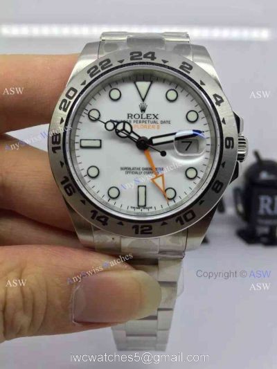NEW UPGRADED Replica Rolex Explorer II 42mm White Face Noob Factory 2836 1