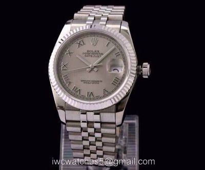 ROLEX DATEJUST SWISS ETA 3135 AUTOMATIC WATCH GRAY FACE 1