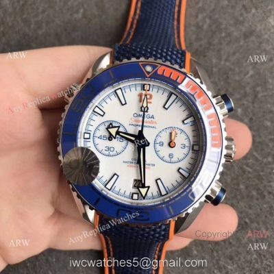(OM) Swiss Grade Copy Omega Seamaster 9900 Blue Ceramic Bezel Watch 1
