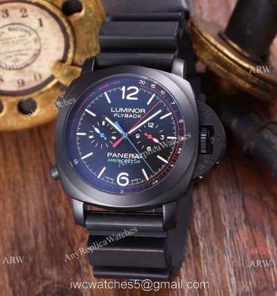 Luminor Flyback Rubber Watch Panerai Americas Cup 1