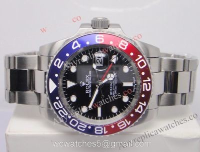 Newest Grade Rolex Gmt-Master Ii Red / Blue Ceramic Looking Bezel Watch 1