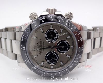 Replica Rolex Cosmograph Daytona Black Ceramic Bezel SS Watch 40mm 1